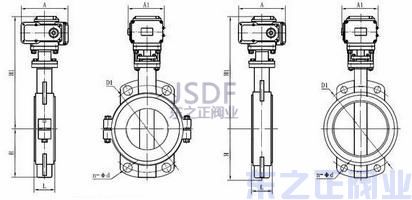 电动衬氟蝶阀结构图